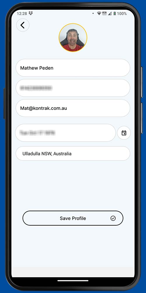 Your profile page
