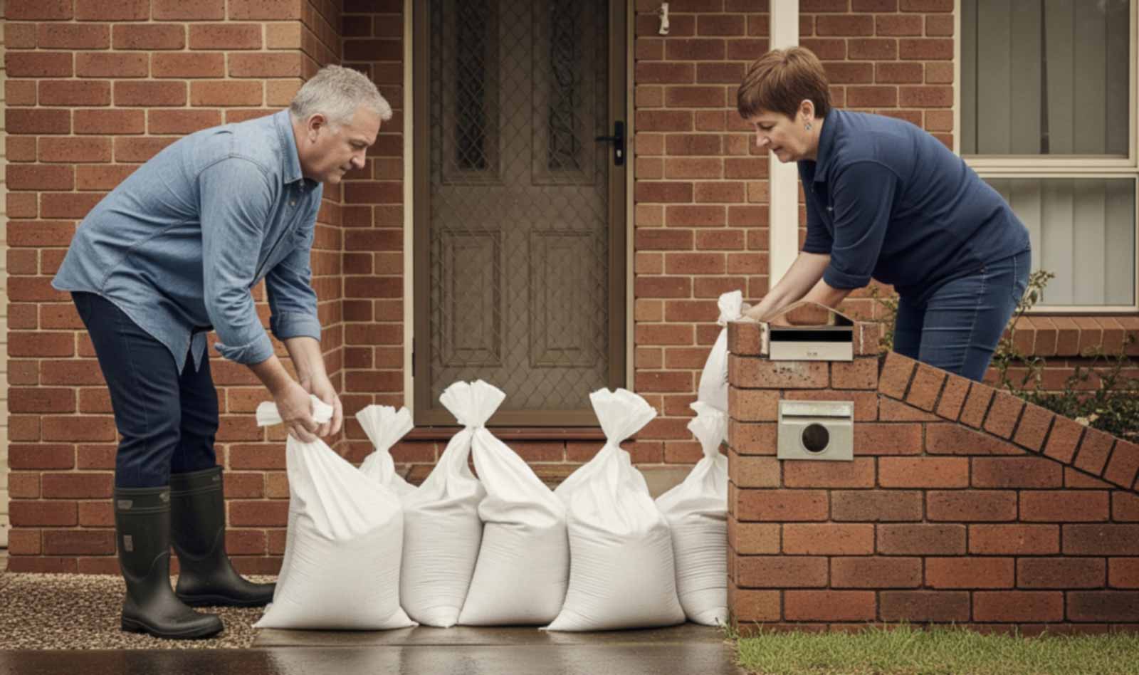 Sandbagging Preparing for a flood event